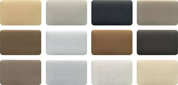 Anodic finishing Color Options