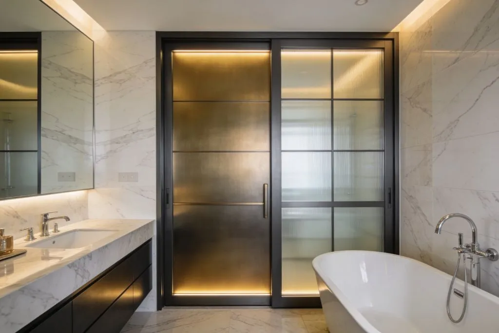 Aluminium Bathroom Door for Practical and Modern Interiors
